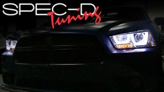 SPECDTUNING INSTALLATION VIDEO 20112014 DODGE CHARGER PROJECTOR HEADLIGHTS [upl. by Bartholomew869]