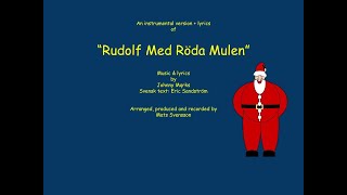 Rudolf med röda mulen  Instrumental  text [upl. by Akiwak]