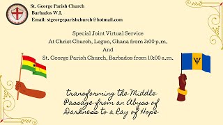 Special Joint Virtual Church Service Ghana–Barbados  August 22 2021 [upl. by Lairbag176]