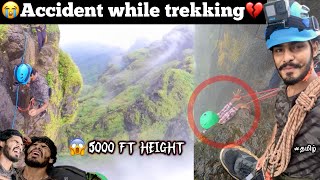 😭Accident while trekking💔😱5000ft height but no space for legs😰 Episode  12  TTF  bhairavgad fort [upl. by Adyahs]