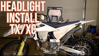 Installing a HEADLIGHT TXXC 250i300i KTMHusqvarna [upl. by Rebmetpes]