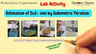 Estimation of Cu2 ions by Iodometric Titration Method  Iodometric Titration  Redox Titration [upl. by Brosy]