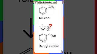 Toluene to benzyl alcohol class12chemistry [upl. by Miett]