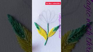 Leaf Embroidery shorts short shortvideo embroidery trending viralvideo youtubeshorts youtube [upl. by Hazeghi]