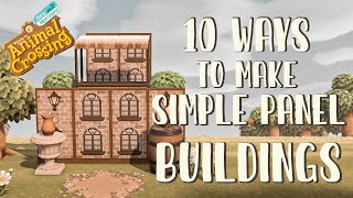 10 Ways To Make Simple Panel Buildings  Animal Crossing New Horizons [upl. by Nelg]