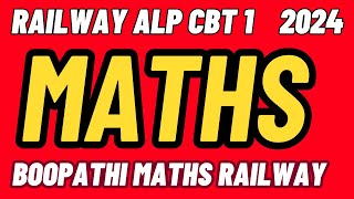 RRB ALP Exam Maths Analysis 2024 Questions TAMIL ALP CBT1 Exam Analysis 2024BOOPATHI SIR [upl. by Collins]