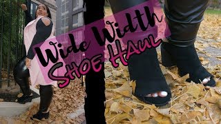 WIDE WIDTH Fall Shoe Haul  Plus Size Shoes [upl. by Repooc]