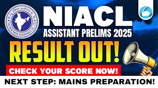 🏆 NIACL Assistant Prelims 2025 Result Out  Check Your Score amp What’s Next  By Yash SIr [upl. by Einuj]