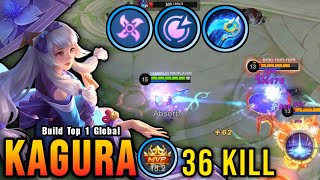 36 Kills Best Kagura One Shot Build and Emblem  Build Top 1 Global Kagura  MLBB [upl. by Maddy512]