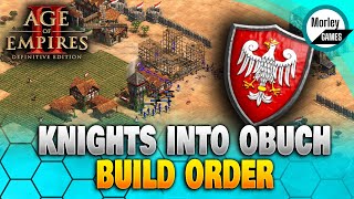 CRAZY AOE2 Poles Build Order  14 minute knights into Obuch spam [upl. by Edlihtam]