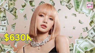 AMAZING BLACKPINKs Lisa Earns 600K USD per Post on Instagram [upl. by Garlinda]