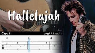 Hallelujah  Jeff Buckley  Fingerstyle Guitar TAB Chords [upl. by Besnard]