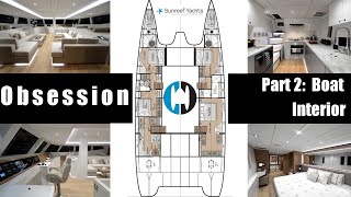 Walkthrough of a Sunreef 74 Catamaran for Sale in Florida quotObsessionquot Part 2 Boat Interior [upl. by Doownyl47]