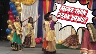 Radha Kaise na jale dance by cute little girls easy and simple steps for kids krishnadance radha [upl. by Alyakim135]