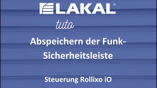 Abspeichern der Funk Sicherheitsleiste  Steuerung Rollixo iO [upl. by Seuqirdor681]