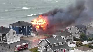 50 Oceanside Drive House Fire Aerial Footage  09202024 [upl. by Dnomra420]