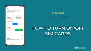 How to Turn OnOff SIM cards  Xiaomi Android 11  MIUI 12 [upl. by Senhauser]