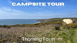 Campsite Tour  Thorning Farm near Pendine Carmarthenshire [upl. by Flinn350]