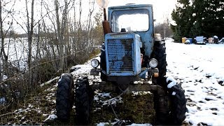 Starting Tractor MTZ52 After 3 Years [upl. by Krilov]