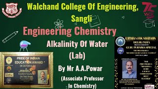 Alkalinity of water  Lab  Department of Chemistry WCESangli [upl. by Gunner]