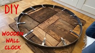 DIY  Holz Metall Wanduhr selber bauen [upl. by Wordoow]