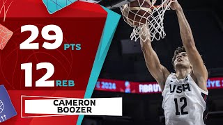 Cameron Boozer 29 points double double vs France at FIBA U17 Basketball World Cup [upl. by Aihsa]