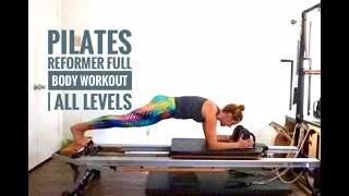 Pilates Reformer Full Body Workout  No Props [upl. by Morly]