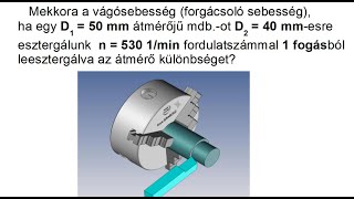 Forgácsolási alapismeretek Vc forgácsoló sebesség számítása hosszesztergályozásnál [upl. by Calendre]