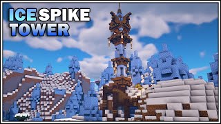 Minecraft Ice Spike Tower House  Quick and Easy [upl. by Olen]