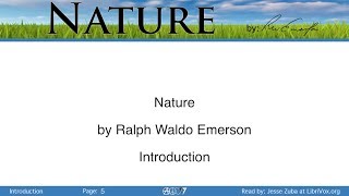 Nature  Introduction  Ralph Waldo Emerson [upl. by Dianuj]