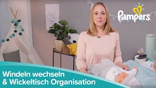 Windeln Wechseln amp Wickeltisch Organisation  Pampers Experten Service [upl. by Asik]