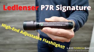 Ledlenser P7R SIGNATURE  HIGHEND ADJUSTABLE Flashlight 2000 LUMENS [upl. by Ahset810]