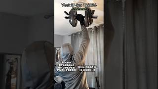 90LBS 40824KG Standing Dumbbell Shoulder Push Press 1 ARM [upl. by Dode998]