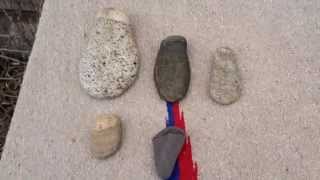 PreColumbian ancient stone hammer axes Indian artifacts [upl. by Ellehsram894]