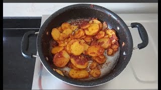 Potato Subji  Batatachya Kacharya recipe  lasniya batata [upl. by Nedgo]