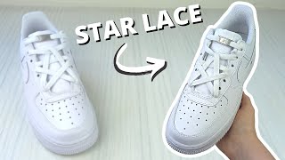 Star Lacing Air Force 1s Tutorial EASY [upl. by Flaherty]