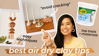 BEST DIY AIR DRY CLAY HACKS TIPS TRICKS and TECHNIQUES  How To Ring Dish Tutorial [upl. by Ahtelahs]