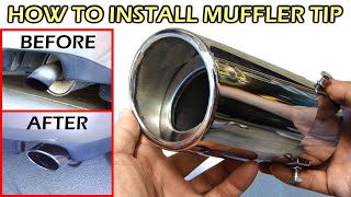 How To Install Stainless Steel Muffler Tip [upl. by Nodnab]