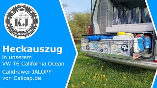 Heckauszug in unserem VW T6 California Ocean  Calidrawer JALOPY von Calicapde [upl. by Keever]