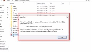 Fix  MS Office Setup Error Office 16 ClicktoRun Extensibility Component [upl. by Nalra]