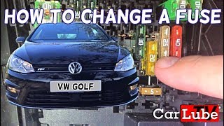 VW Golf Mk7 How too change a fuse  cigarette lighter 12v [upl. by Warga430]