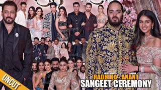 UNCUT  Anant Ambani with Radhika Merchant  Grand Sangeet Ceremony before Wedding  Starstudded [upl. by Lough]