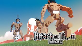 Football with titans is chaos  Attack on Titan  進撃の巨人 Trailmakers Multiplayer mech trailmakers [upl. by Leftwich]