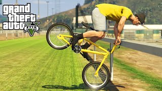 GTA 5 Cool BMX STUNTS 2 GTA 5 Stunts Montage [upl. by Nileuqcaj58]