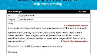 Write Informal Emails in English Invitation amp Reply 13 A Festival [upl. by Hceicjow]