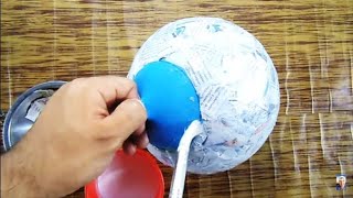 💝💧 Como Hacer Jarrones Con Globos y Papel Periódico  How to Make Balloons and Newspaper Vases [upl. by Harima]