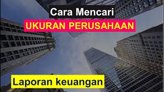 cara mencari dan menghitung ukuran perusahaan laporan keuangan [upl. by Esmerelda]