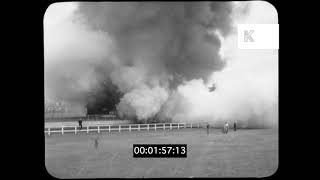 1932 USA Steam Train Crash Roosevelt Hoover Train Collision Iowa State Fair 35mm [upl. by Pettit]