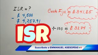 Cómo Calcular el ISR Ejemplos y Ejercicios del IMPUESTO SOBRE LA RENTA ISR paso a paso [upl. by Pilloff]