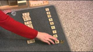 Montessori Math Lesson  9 Layout [upl. by Bilek]